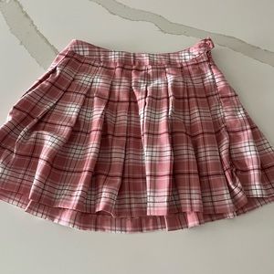 Forever 21 Plaid Pink & White Skirt | Size: Medium |